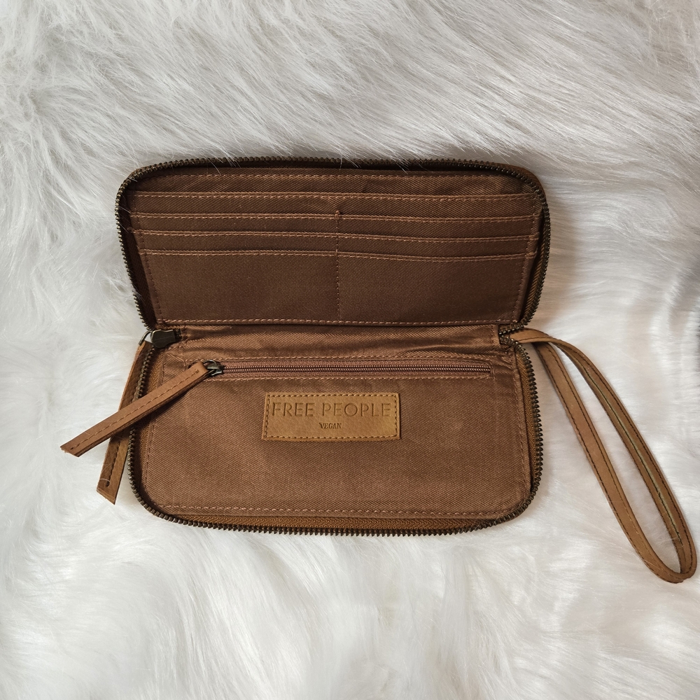 Free People Brown Clutch Wristlet